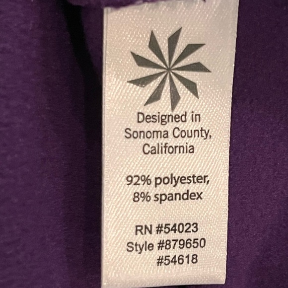 ATHLETA Active Pullover Ladies Size XS Running Sporty Warm Purple Back Pocket - Picture 7 of 8